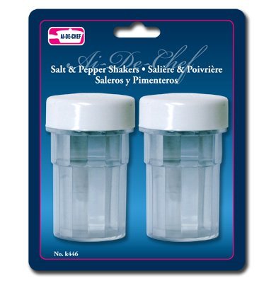 Al-de-chef salt & pepper shakers -plastic