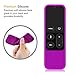 Fintie Protective Case for Apple TV 4K/ HD Siri Remote (1st Gen) - Honey Comb Lightweight Anti Slip Shockproof Silicone Cover for Apple TV 4K 5th 4th Gen Siri Remote Controller, Purple