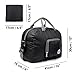 WANDF Small Cabin Bag 40x20x25 for Ryanair Airlines Underseat Travel Bag Water-Resistant Hand Luggage Bag Holdall Bag Weekend Overnight Bag for Women Men, 20l Black-301, 20L