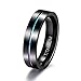 TIGRADE 5mm 7mm 9mm Rainbow Titanium Ring Colorful Thin Groove Wedding Band Couple Rings Size 3-14.5