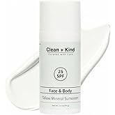 Tallow Sunscreen SPF 25 with Non-Nano Zinc Oxide – Natural Mineral, Reef-Safe & Non-Toxic Sunblock for Face & Body – Non-Greasy, Moisturizing Protection for Sensitive Skin (3.4 oz)