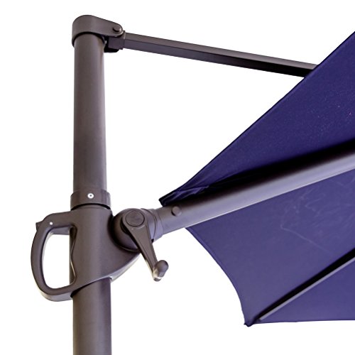 CHopetree 10' Cantilever Offset Parasol, Large Hanging Patio Umbrella