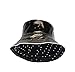 GOCHAN Patent Polka Dot Reversible Waterproof Bucket Rain Hat, Foldable - One Size