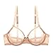 Women See-Through Lace Push Up Transparent Everyday Bra