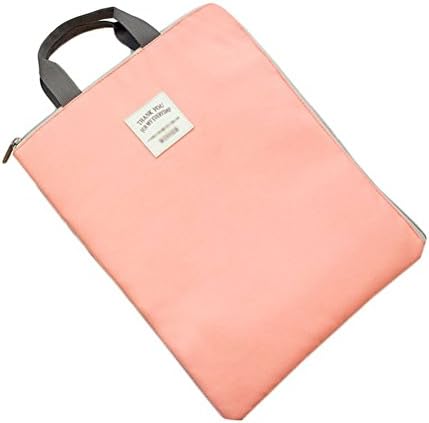 Convenient A4 Document Organizer Bag Tote Holder iPad Bag Case Waterproof Roomy Bag for Men Women（pink）