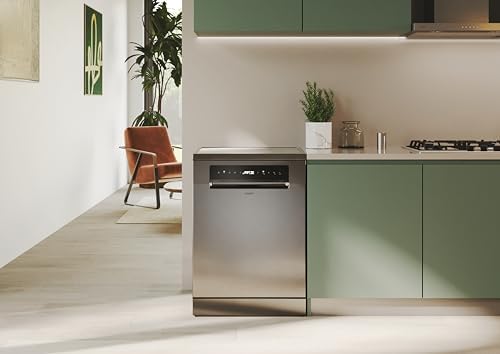 Rapidò CNF 4A4S3PSX Máquina de lavar loiça 60 CM, 14 serviços, ecrã digital, Wi-Fi, 10 programas, terceira bandeja, arranque atrasado, indicador de sal e auxiliar de enxaguamento, 44DB, Inox