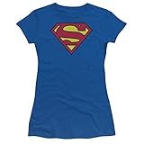 Trevco Inc Womens Superman T-Shirt Blue