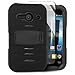 Eagle Cell Alcatel OneTouch Evolve 2 Hybrid Armor Protective Case Stand/Built in Screen Protector - Retail Packaging - ST8 Black
