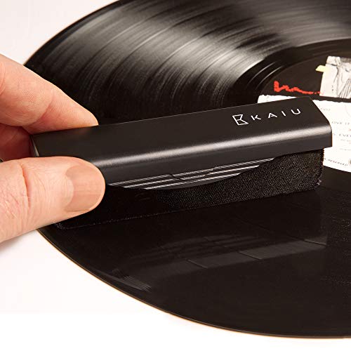 Vinyl Record Cleaning Kit by KAIU - 5-in-1 Record Cleaning Solution, Stylus Cleaner, Carbon and Velvet Brush & Microfiber Cloth – Premium LP Maintenance Set to Keep Your Vinyl Records Like New