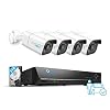 REOLINK 4K Security Camera System, 4pcs H.265 4K PoE Security Cameras Wired with Person Vehicle Detection, Two-Way Talk…