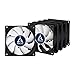 ARCTIC F8 (5 Pack) - 80 mm Standard Case Fan, Very quiet motor, Computer, Push- or Pull Configuration, Fan Speed: 2000 RPM - Black/White