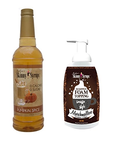 Jordan's Skinny Syrup Bundle- Pumpkin Spice Syrup + Whipped Foam Topping (Marshmallow)