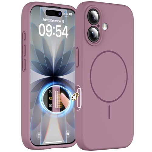 EXZLLEN Magnetic for iPhone 17 Case, Thicken Silicone, Lilac Purple at Amazon