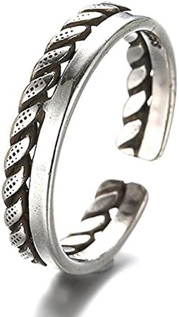 QTLI Ring Vintage Daily / Casual Jewelry Silver / Sterling Silver Women / Men Midi Rings / Band Rings / Toe Rings / Knuckle Ring 1pc,One Size