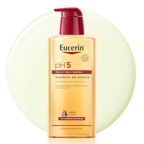 pH5 Oleogel de ducha (400 ml), aceite limpiador corporal con aceites naturales para una limpieza diaria suave y nutritiva, aceite para ducha para toda la familia, piel seca y sensible