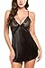 Avidlove Women Lingerie V Neck Nightwear Satin Sleepwear Lace Chemise Mini Teddy