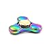 Solomo Fidget Spinner, Toy for Relieving ADHD, Anxiety, Boredom EDC Tri-Spinner Fidget Smooth Surface Metal Pure Steel with Bearing Ultra Durable for Children Adults (Rainbow)