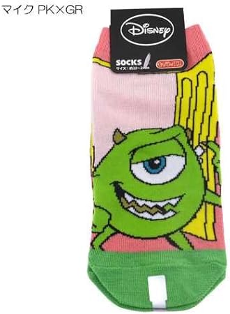 Amazon ディズニーソックス モンスターズ インク靴下 マイク ピンク グリーン 22 24cm Awds2968 アニメ 萌えグッズ 通販