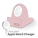 Orzly Compact Stand Designed for Apple Watch - Nightstand Mode Compatible - Integrated Cable Management Slot (for Series 4 Series 3 Series 2 Series 1-38mm 42mm 40mm 44mm) - Pink