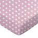 SheetWorld Fitted Cradle Sheet - Pastel Pink Polka Dots Woven - Made In USA, 18 x 36