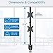 HUANUO Vertical Monitor Stand for 2 Monitors – Dual Stacking Screen Holder Desk Mount Fits Two 13 to 27 Inch LCD Computer Displays with C Clamp, Grommet Basethumb 2
