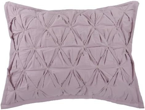 Empress Silk Polaris Pleat Comforter Sham, Standard, Iris/Beige