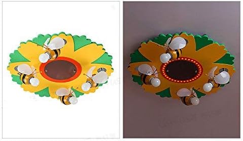 Bdeng Chandelier Small Bee Flower Led Ceiling Light Creative Cartoon Animal Modeling Boys Girls Children Room Bedroom Lamps
