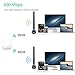 Techkey 600Mbps USB Wifi Adapter,Dual Band (2.4G/150Mbps+5G/433Mbps) Wireless Network Adapter Wifi Antenna for Desktop/PC/Laptop, Supports Windows 10/8.1/8/7/XP/Vista (wifi adapter)