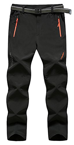 WenVen Men's Quick Dry Lightweight Sports Pants With Zip Pockets