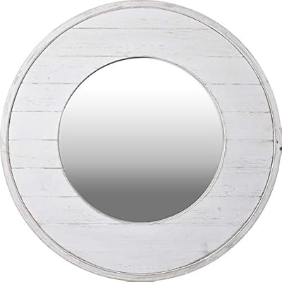 FirsTime & Co. 70021 Ellison Shiplap Accent Wall Mirror, 27", Aged White