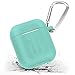 AirPods Case Protective Silicone Cover with 2 Airpods Strap, 2 Airpods Ear Hook,1 Carabiner,1 Headphone Case for Apple Airpods Accessories (7 Pack)-(Mint Green) …thumb 2