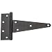 National Hardware N129-213 V286 Extra Heavy T Hinges in Black, 2 pack primary