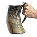 AleHorn Original Handcrafted Authentic Viking Drinking Horn Tankard for Beer Mead Ale - Genuine Medieval Inspired Stein Mug Food Safe Vessel with Handle (30oz)
