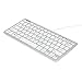iKKEGOL USB Slim Mini Wired 78 Key Small Super Thin Compact Keyboard for Desktop Laptop PC Win 7 Mac (White)