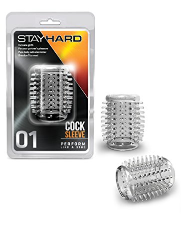 Stretchy Textured Cock Sleeve - Delay Ejaculation Male Enhancement - Sex Toy for Men (Clear)