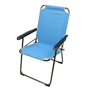 Fridani Campingstoel GCB 920 blauwe klapstoel met armleuningen, max. 110 kg, comfortabel, stabiel inklapbaar