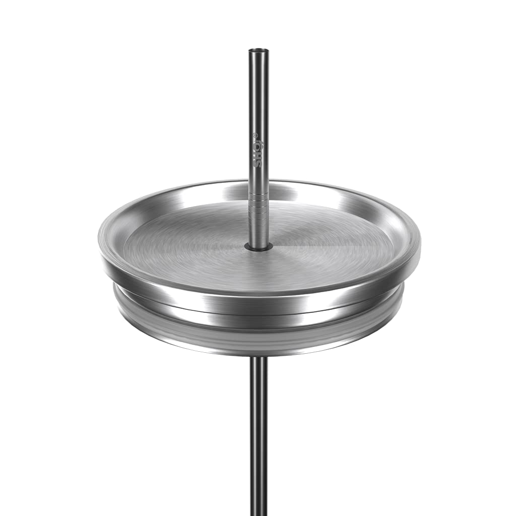 SHO Reusable Straw Lid for SHO Calix - 500ml - Stainless Steel & BPA Free (Stainless Steel, 500ml)