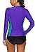 ALove Women's Long Sleeve Rash Guard UPF 50+ Swim Shirt UV Athletic Tops