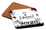 Rikki Knight Gay Loves Zombies on Red Grunge