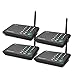 Qniglo Wireless Intercom System 10 Channel 1/2 Mile Long Range FM Intercoms Wireless for Home and Office (4 Stations Black, 2018 New Version)