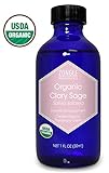 Zongle USDA Certified Organic Clary Sage Essential Oil, France, Safe to Ingest, Salvia Sclarea, 1 oz