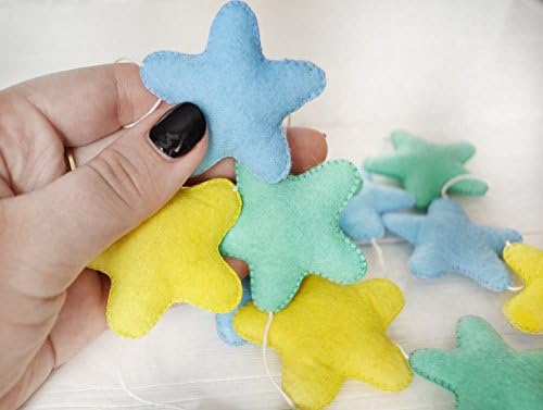 Felt Star Garland Baby Nursery Decor Colourful Garland Felt Galaxy Bunting Star Garland Pastel Nursery Decor Nursery Decor Baby Boy Nursery