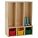 ECR4Kids Streamline 3-Section Toddler Coat Locker with Bench, Kids Furniture, Natural