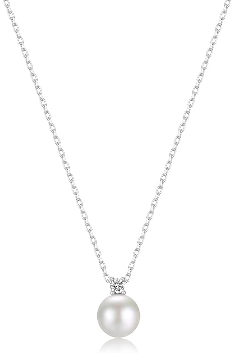 Amazon.com: Pearl Necklace and Earring Set for Women Includes 925 