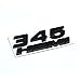 Yoaoo 2x OEM Black 345 345Emblem Badge Alloy Decal 3D Logo Replacement for 345 Badge 300C