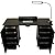 LCL Beauty Black Steel Vented Double Storage Manicure Nail Table Desk Salon Spa Equipment