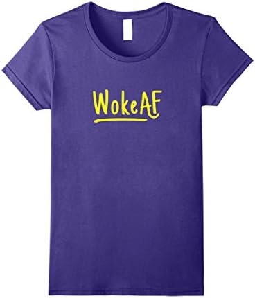 Womens Woke AF Shirt Medium Purple