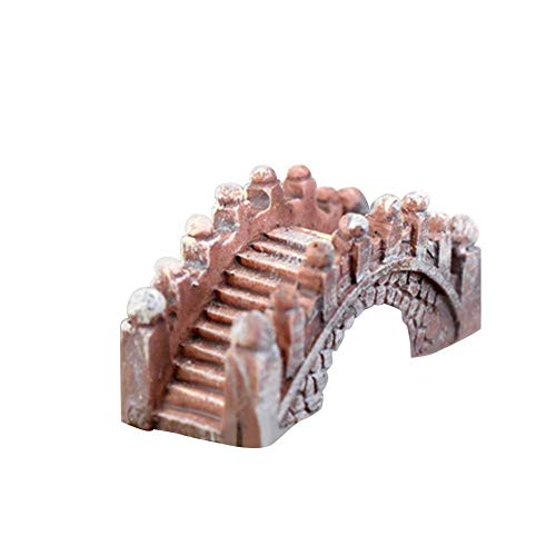 Tcplyn 2 Pcs Retro Arch Bridge Fish Tank Aquarium Micro Landscape Miniature Underwater Ornaments Random Color Cost-effective and Good Quality