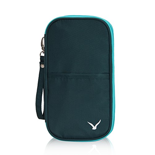 Hynes Eagle Travel Passport Protection Wallet Passport Holder Credit Card Wallet, Dark Green RFID Blocking