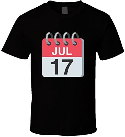 17 July Calender T Shirt M Black